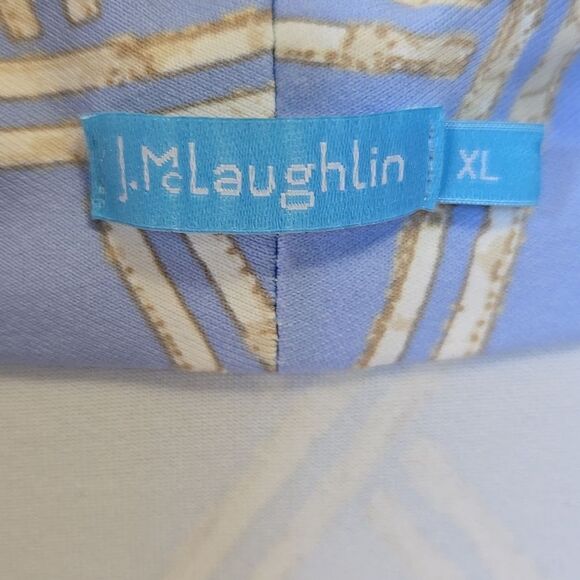 J. McLaughlin Catalina Cloth Wrap Top Size XL Sleeveless Tank Coastal Classic - Picture 4 of 7